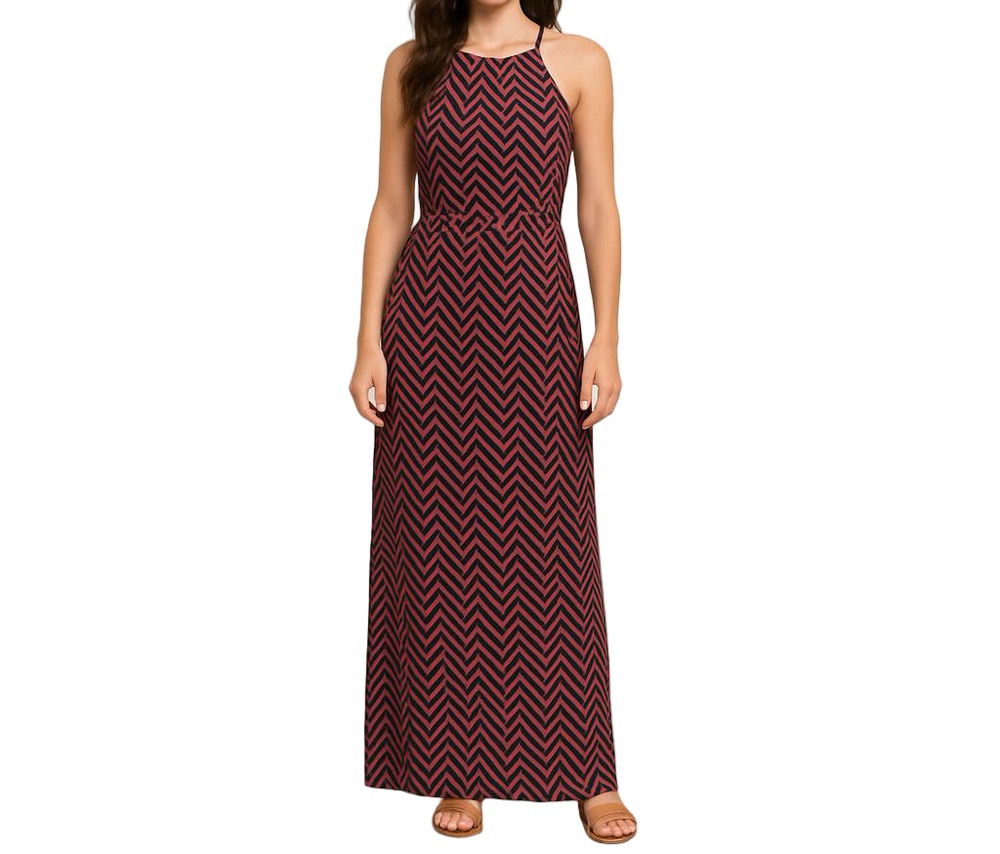 NWOT Loft Sundress Size XS Petite Woman’s Navy Blue Pink Maxi Dress